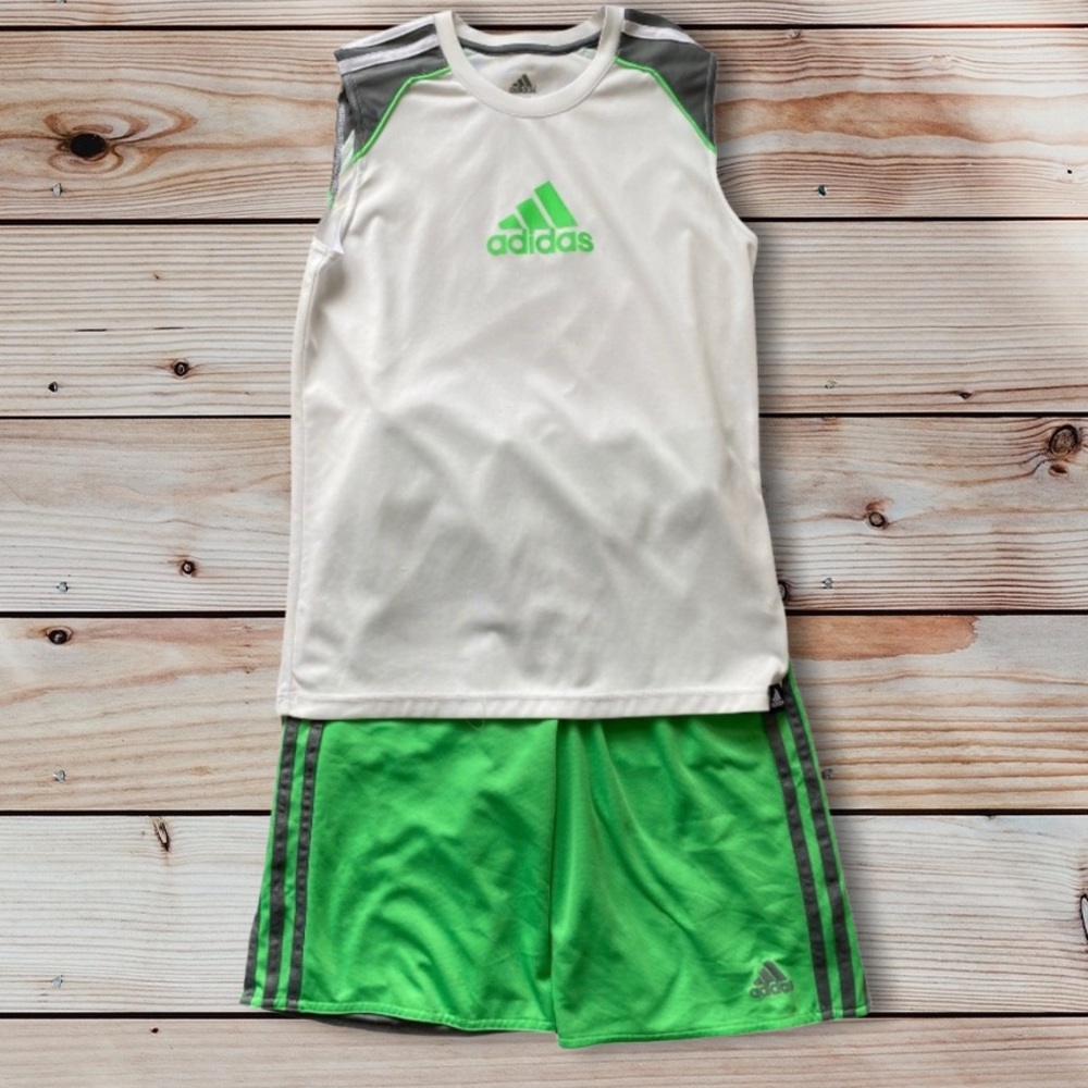 ADIDAS BOYS TANK TOP AND SHORTS SET